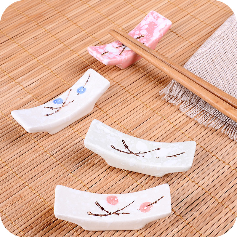 Kitchen Gadgets Japanese - 1/4/10 Stück Japanischer Pflaumenblüten-Keramik-Stäbchenhalter Kreatives Küchenzubehör