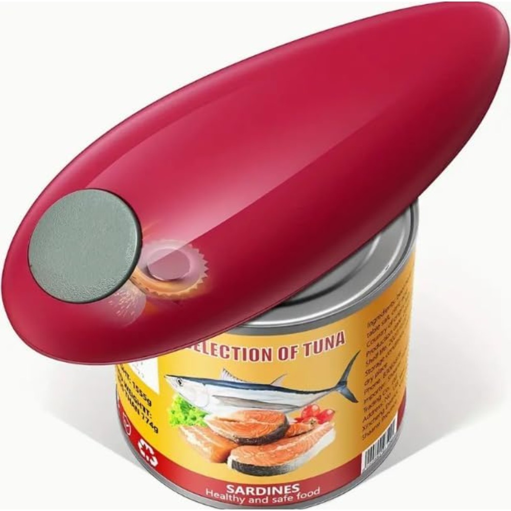 Electric Can Opener - 1pc rot elektrischer Dosenöffner Flaschen öffner