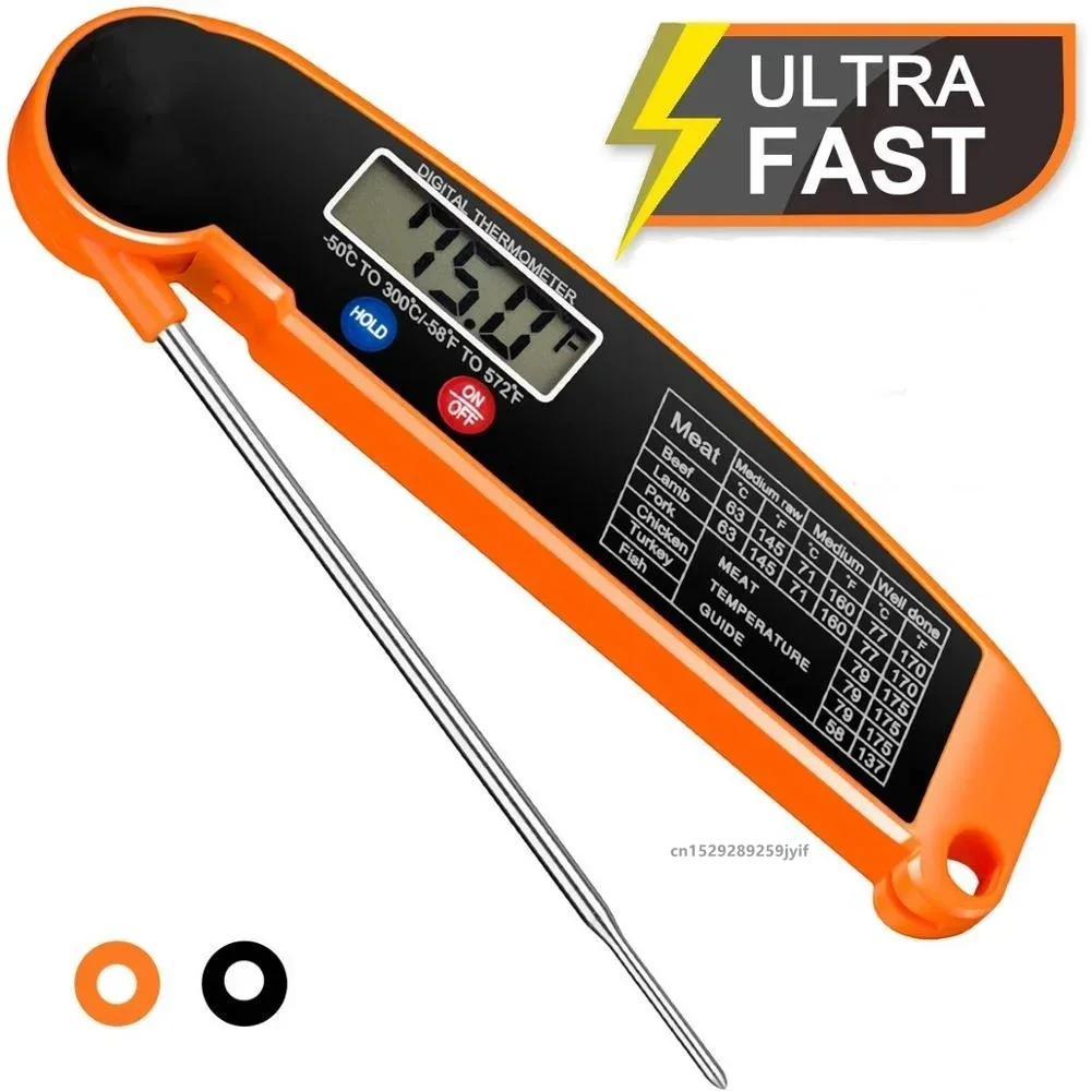 Kitchen Gadgets Electronic - Digitales Küchen-Lebensmittelthermometer für Fleisch, Wasser, Milch,