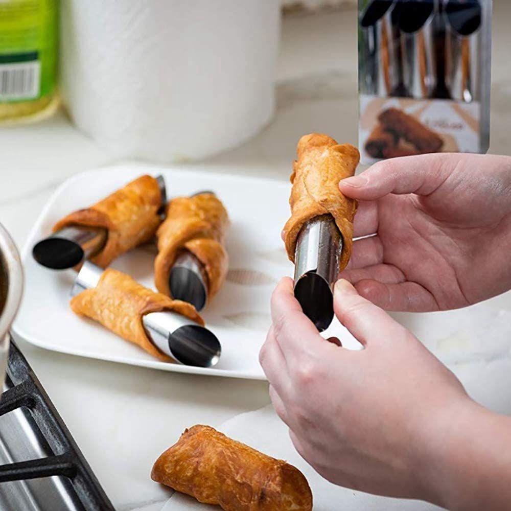 Kitchen Gadgets Youtube - Metall 6 Stück/Set Dänische Cannoli-Formen Gebäckrolle