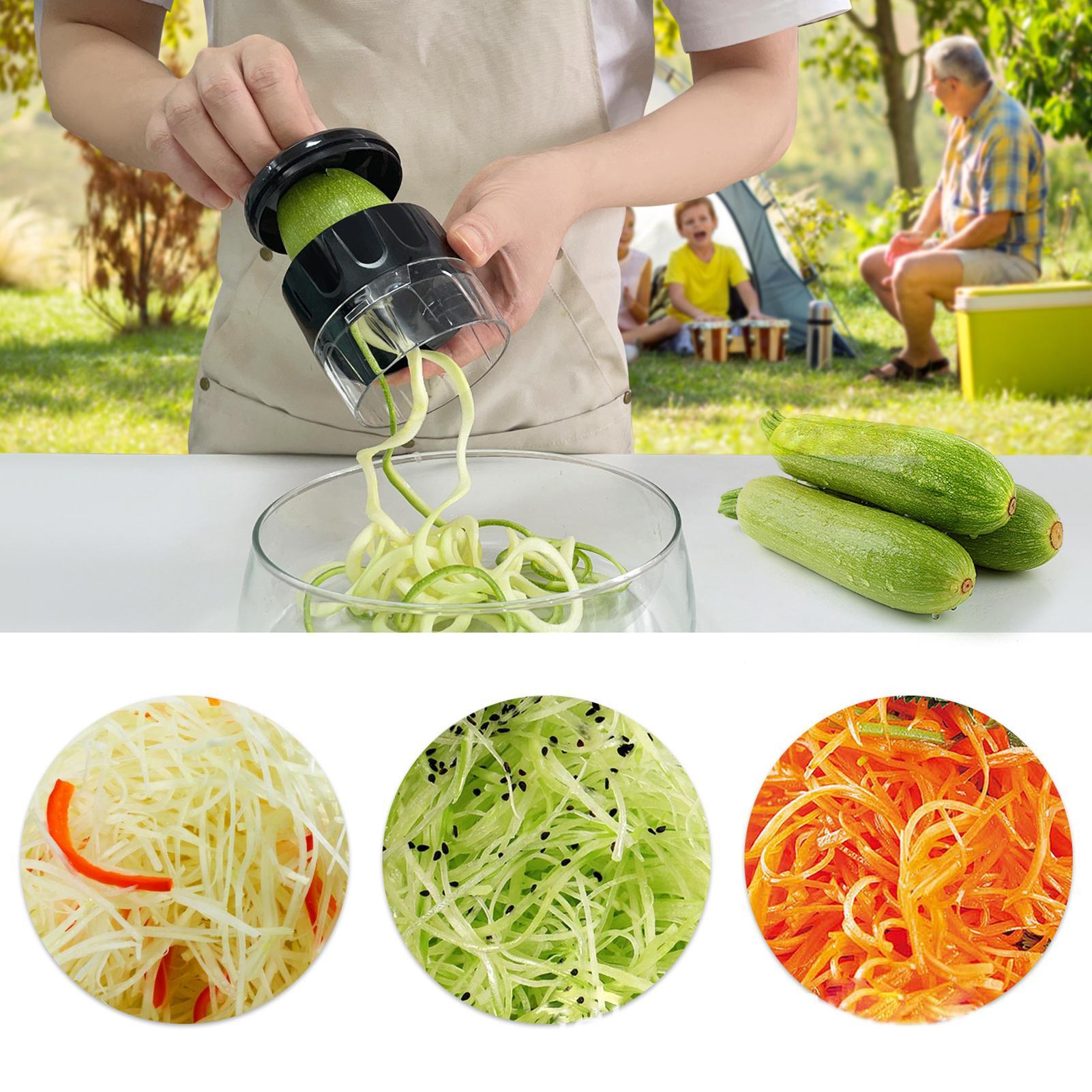Spiralizer Vegetable Noodle - Zucchini-Spiralschneider, Nudelmaschine, verstellbar, spülmaschinenfest, mit Auffangbehälter,