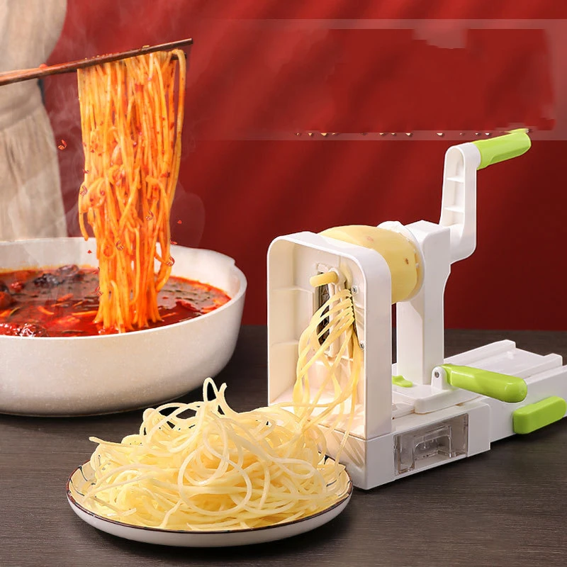 Spiralizer Vegetable Noodle - Kartoffelnudel-Hersteller aus Edelstahl, Multifunktionaler Gemüsespiralschneider, Gemüsesalat-Schneider,