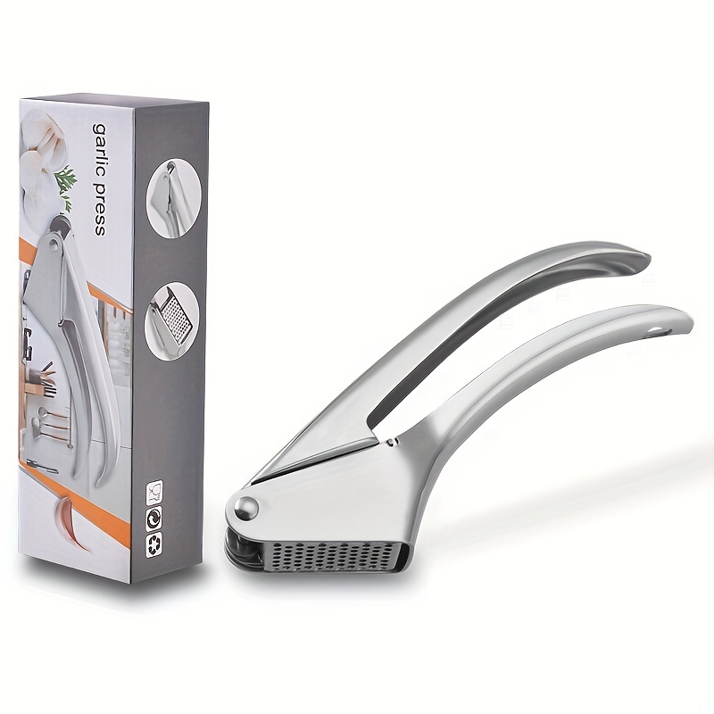 Kitchen Gadgets Smart - Edelstahl-Knoblauchpresse, manueller Knoblauchstampfer, Haushalts-Knoblauchpastenhalter, geschälter Knoblauch