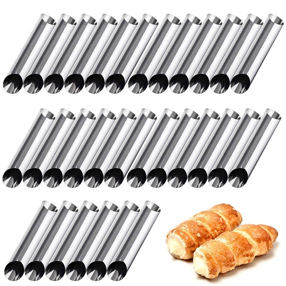 Kitchen Gadgets Youtube - Metallische Edelstahl-Dänische Backformen Küchenzubehör Cannoli-Formen Crème-Puff-Maker