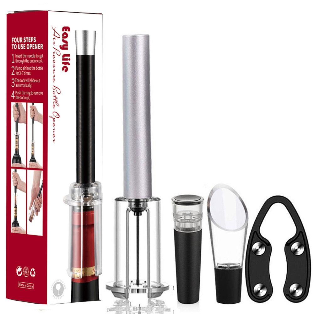 Kitchen Gadgets Must Have - Bar-Zubehör Weinflaschenöffner-Set Aluminiumlegierung ABS Luftpumpen-Korkenentferner Küchen-Gadgets