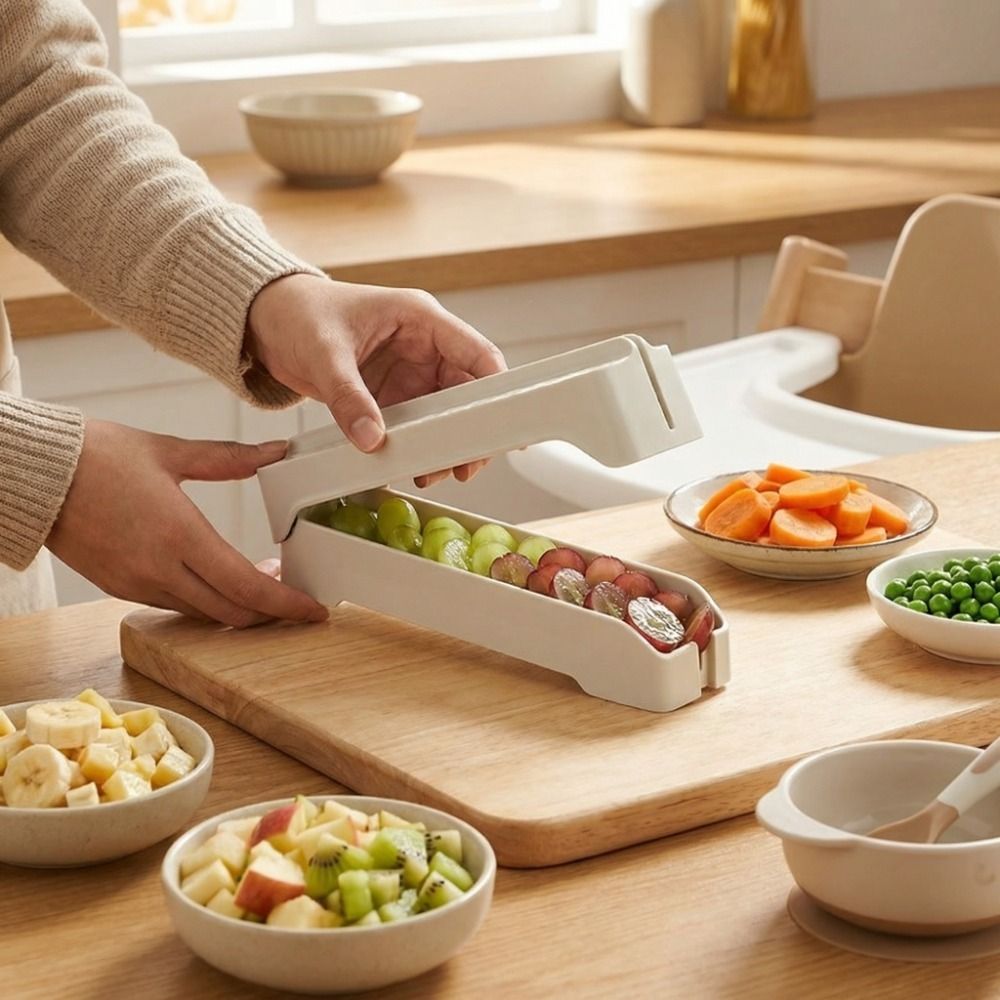 Kitchen Gadgets Guide - Manueller Tomatenschneider, antihaftbeschichtet, lebensmittelecht, Tomatenschneidehilfe, arbeitssparend,