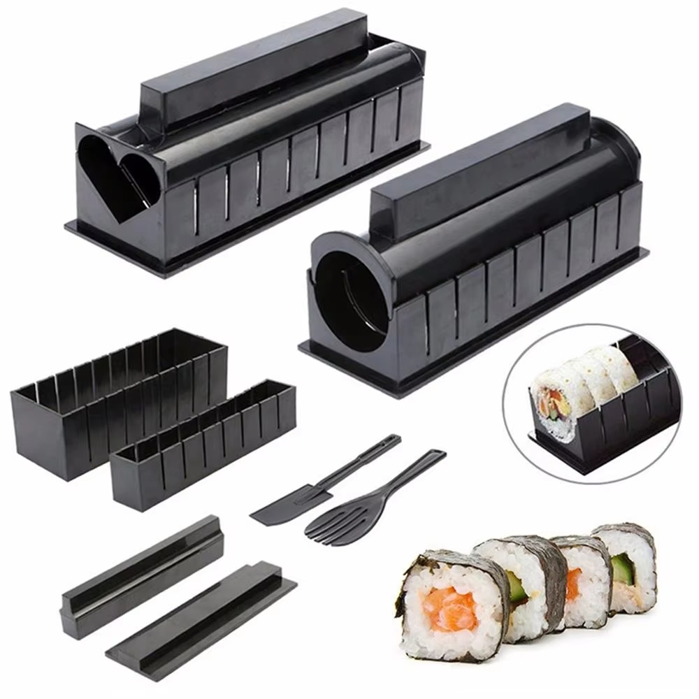 Kitchen Gadgets Japanese - 3/10-teiliges Set Japanischer Sushi-Maker 3 Formen
