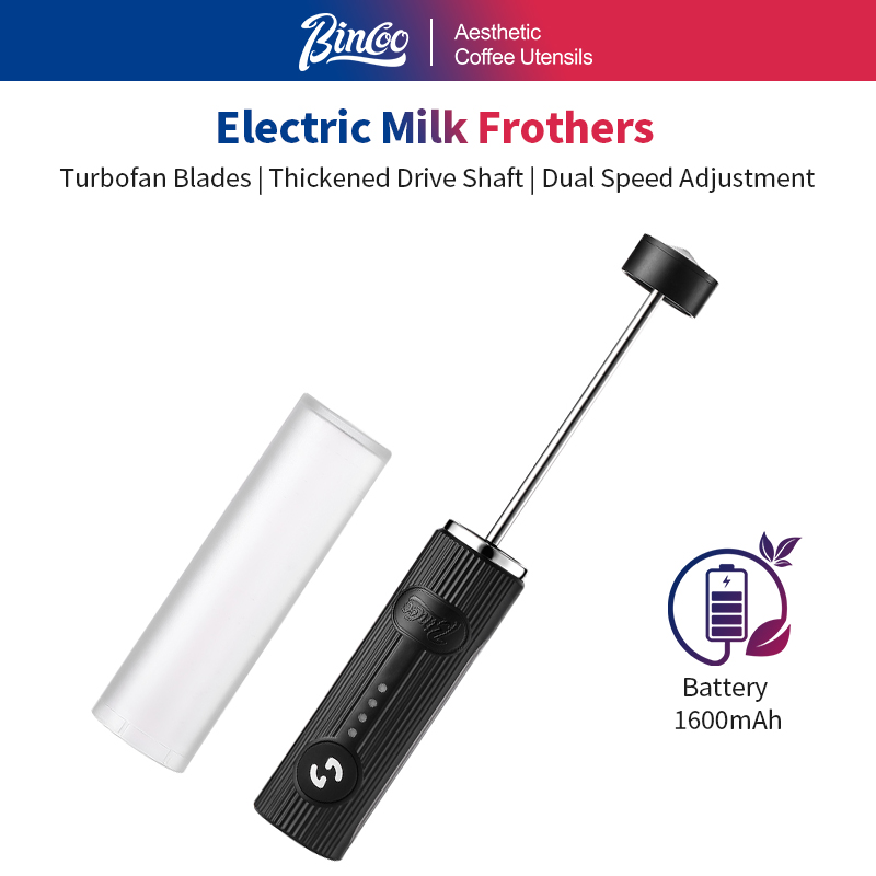 Kitchen Gadgets Must Have - BINCOO Elektrischer Kaffeeaufschäumer, USB wiederaufladbar, 2