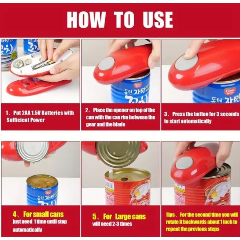1pc rot elektrischer Dosenöffn – Electric Can Opener Bewertung und Preis